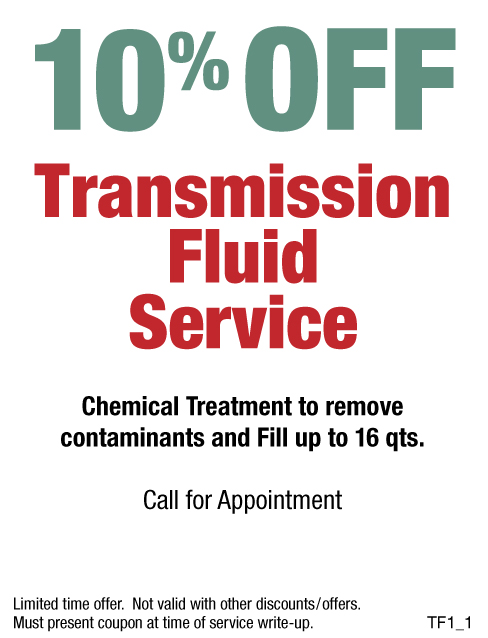 10% Off Transmission Fluid Service