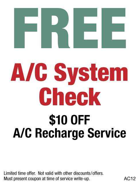 FREE A/C System Check 