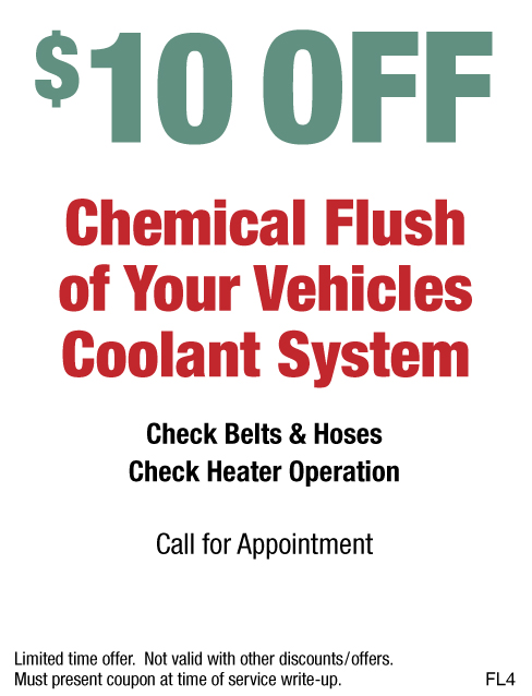 $10 OFF Chemical Flush Of Coolant System