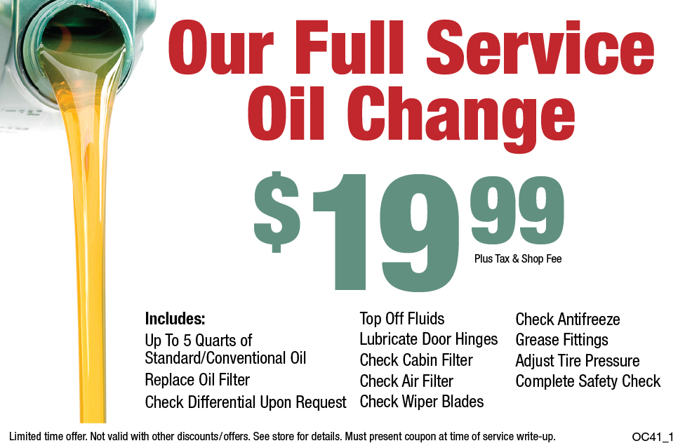 oil change specials