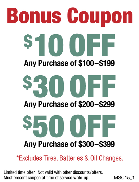 Bonus Coupon $10 OFF/$30 OFF/$50 OFF Any Purchase