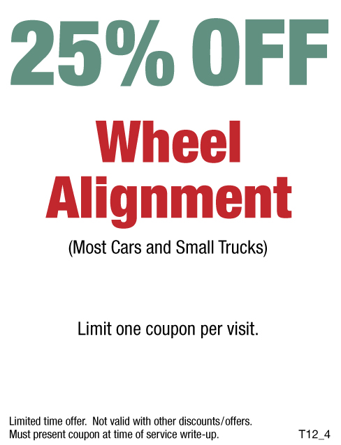 25% Off Wheel Alignment