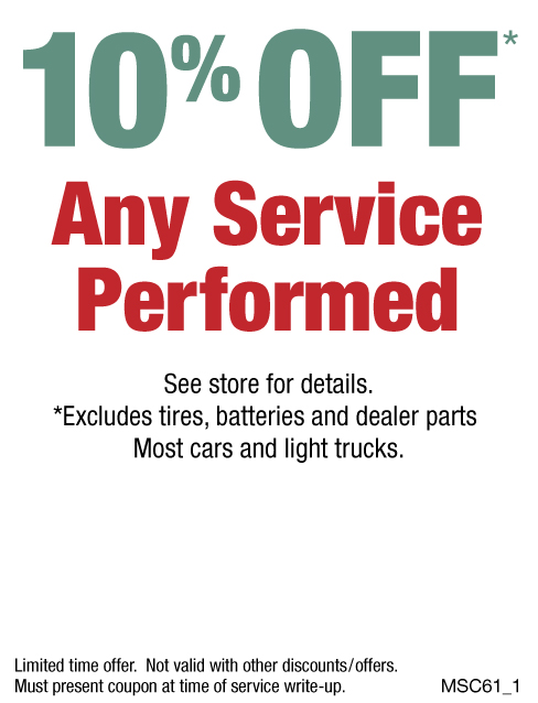 10% Off Any Service Performed