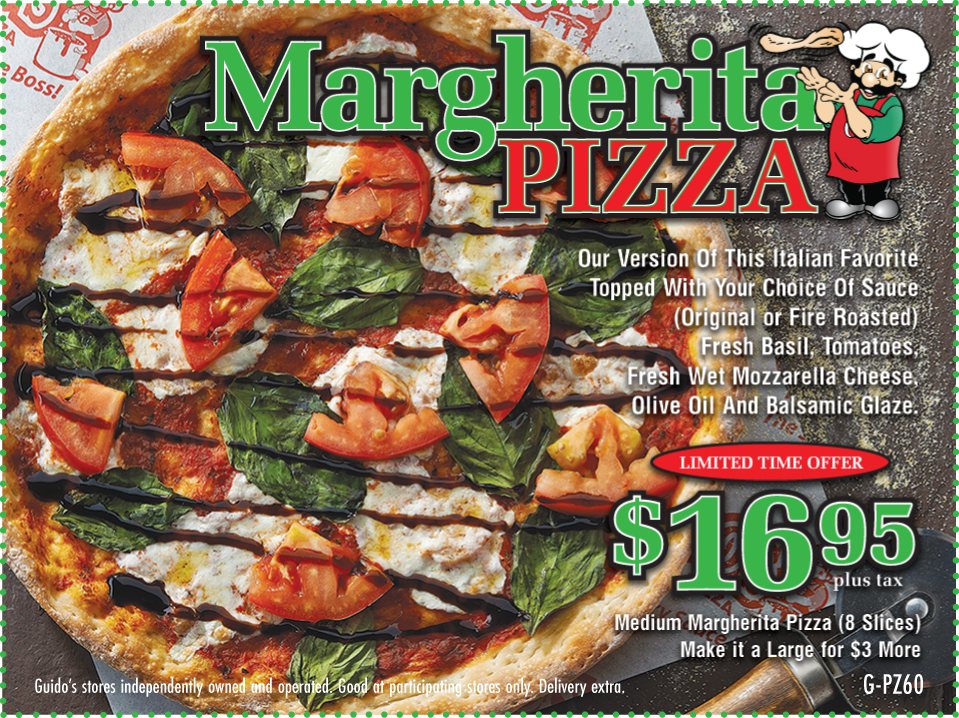 Medium Margherita Pizza $16.95