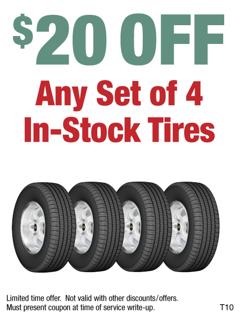 $20 Off Any Set of 4 In-Stock Tires