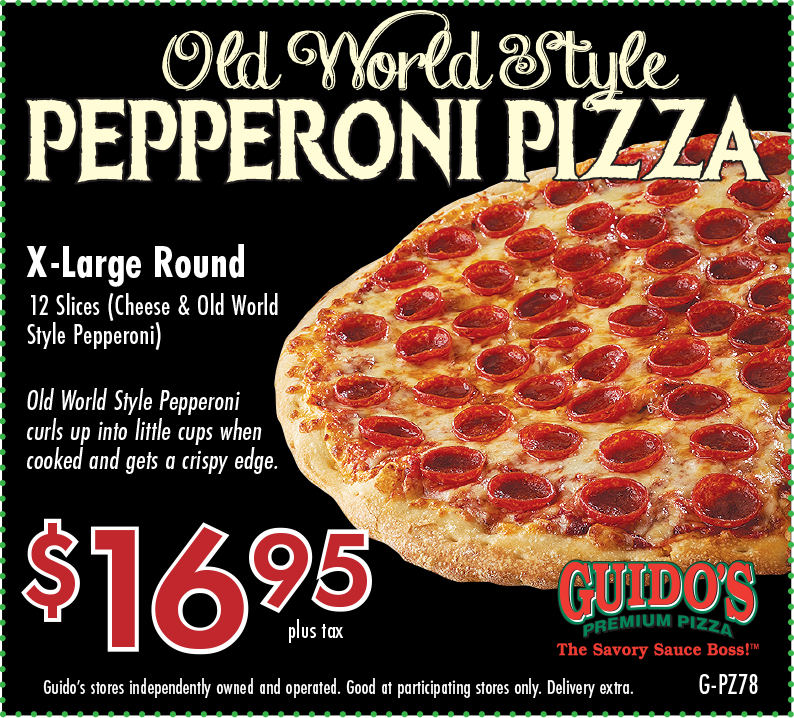 Old World Pepperoni X-Large Round $16.95