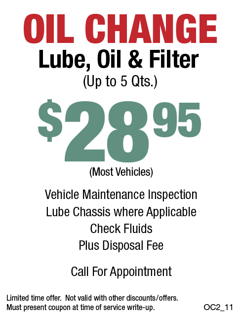$28.95 Lube Oil Filter Service