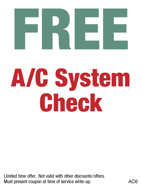 FREE A/C System Check