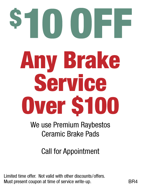$10 OFF Any Brake Service Over $100