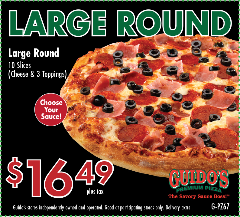 Large Round 3 Topping $16.49