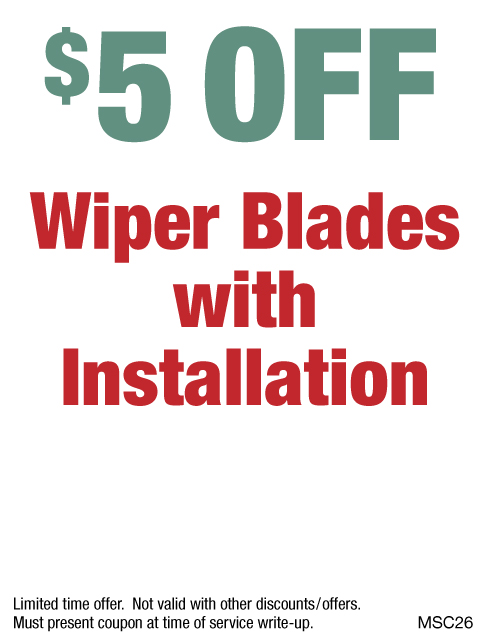 $5 OFF Wiper Blades