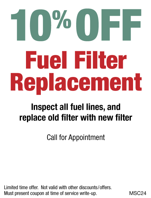 10% OFF Fuel Filter Replacement