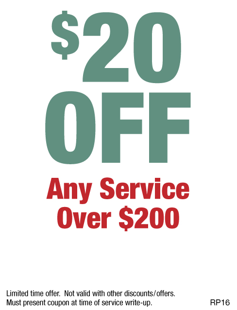 $20 OFF Any Service Over $200