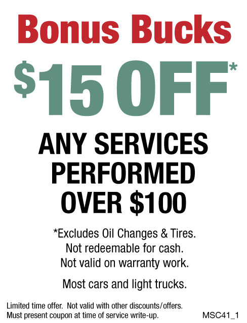 $15 OFF Any Service Over $100