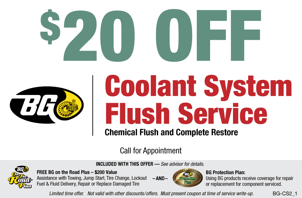 $20 Off Coolant System Flush Service