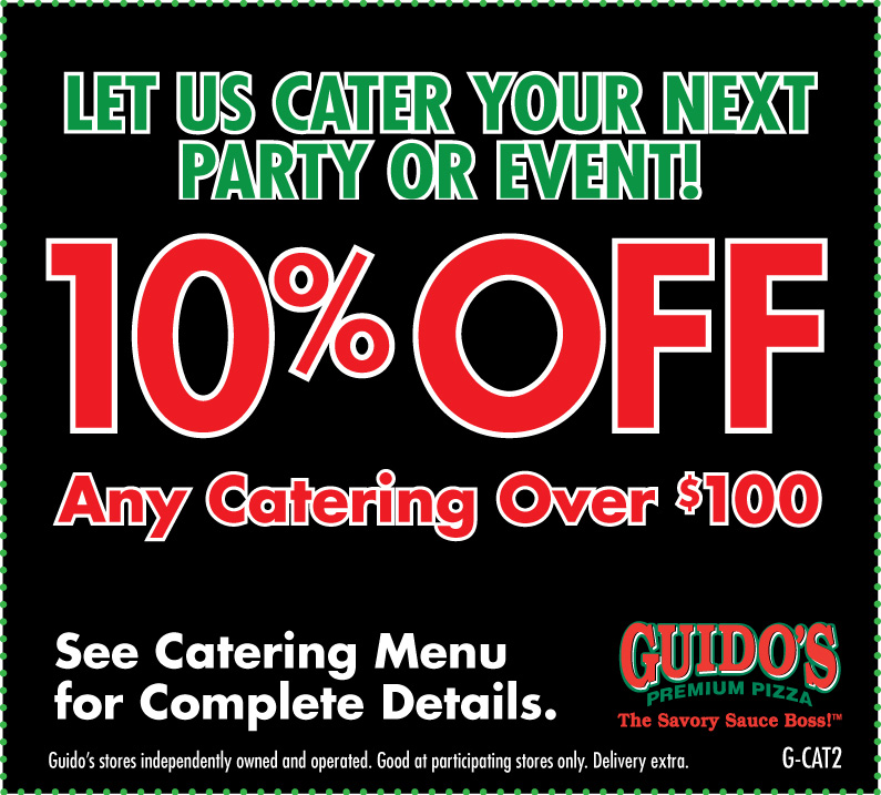 10% OFF Any Catering Order Over $100