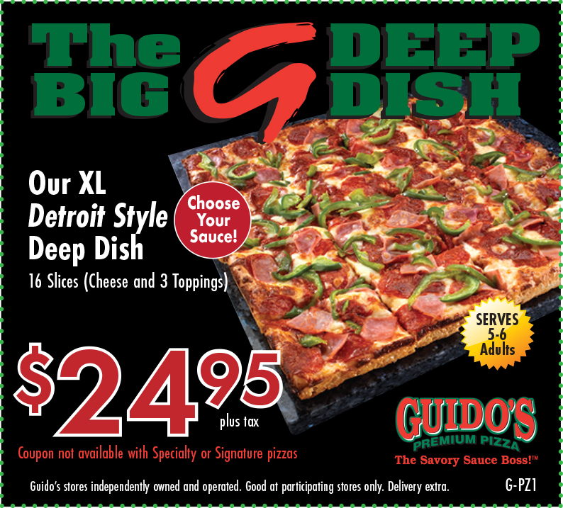 Big "G" Deep Dish 3 Topping $24.95