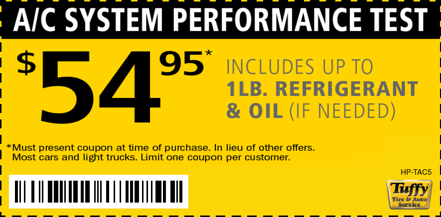 A/C System Performance Test $54.95