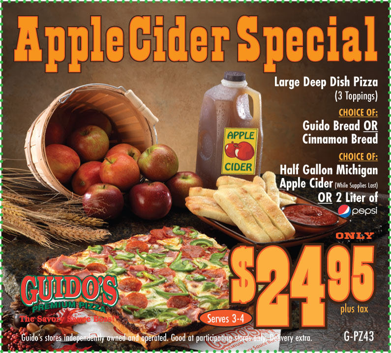 Apple Cider Special $24.95