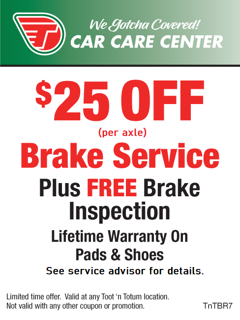 $25 OFF (per axel) Brake Service PLUS Free Inspection