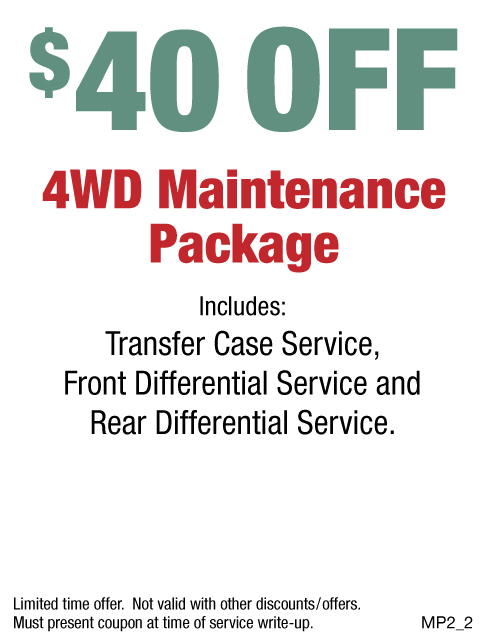 $40 OFF 4WD Maintenance Package