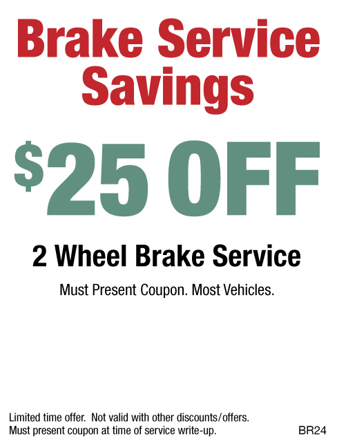 Brake Service Savings $25 OFF