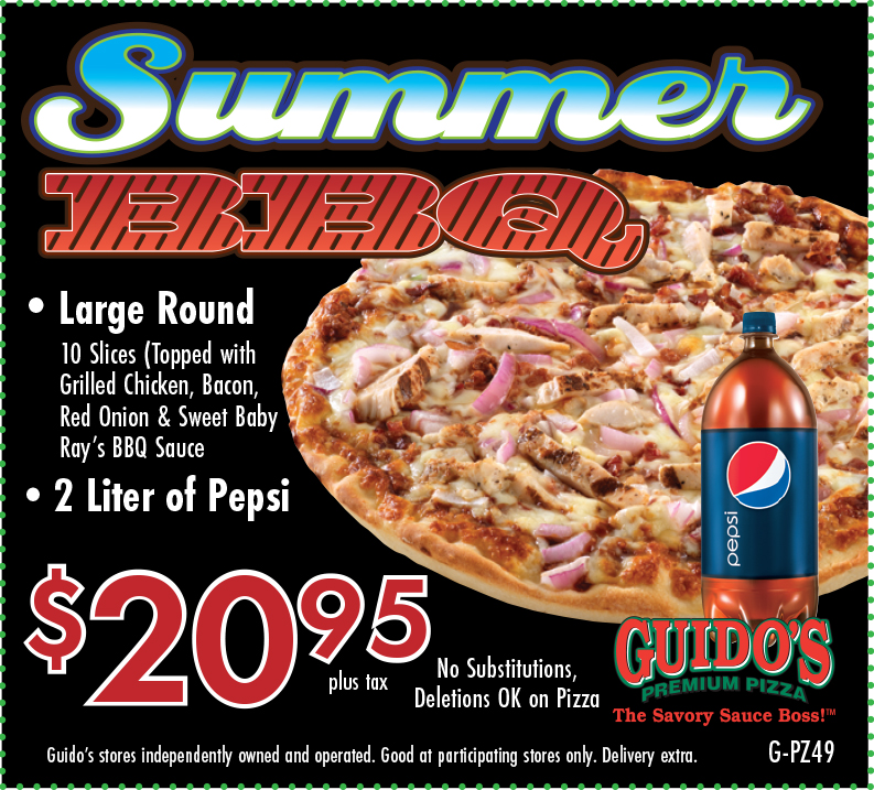 Summer BBQ Large BBQ Chix Pizza + 2 Liter $20.95