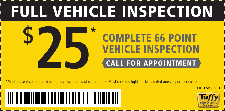 Full Vehicle Inspection $25 Call for Appt.