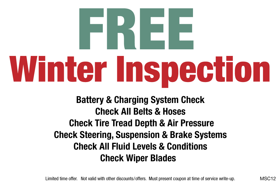 FREE Winter Inspection