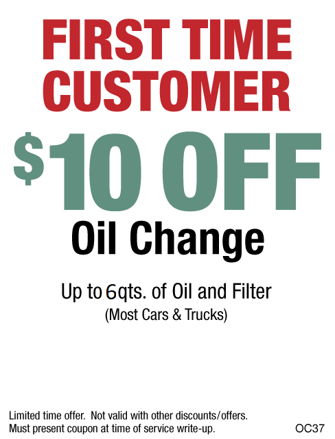 First Time Customer $10 OFF Oil Change