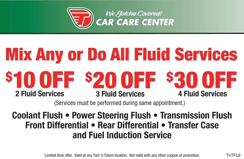 Fluid Services $10 $20 or $30 OFF