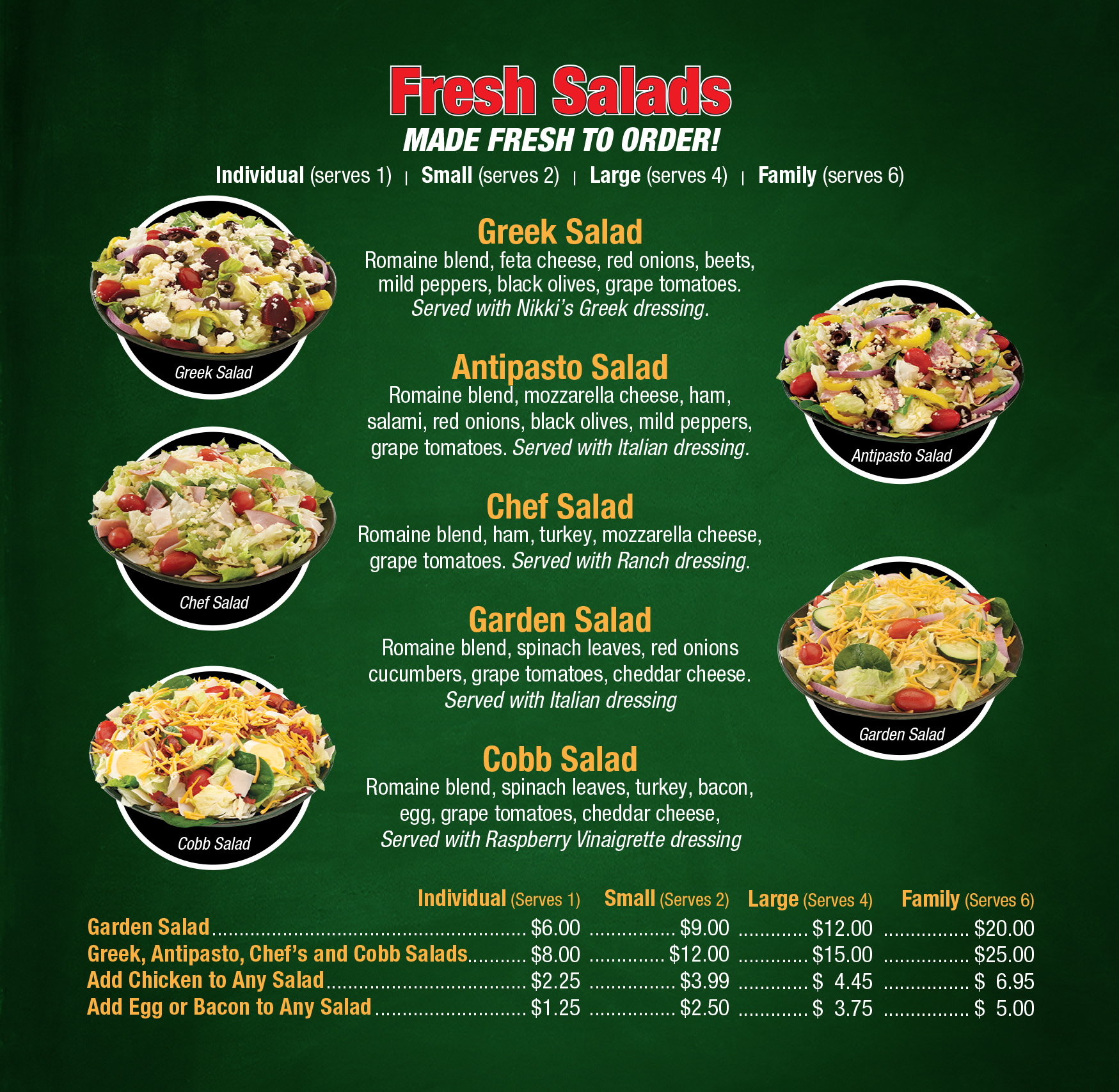 Fresh Salads Guido s Pizza Davison Davison Michigan Pizza Guidos