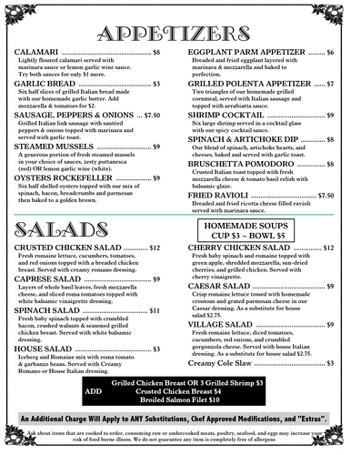 Appetizers Appetizers