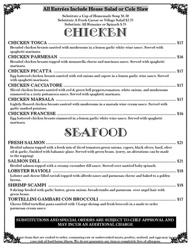 Vic's Casual Dining Chicken Menu Vic's Casual Dining Chicken Menu